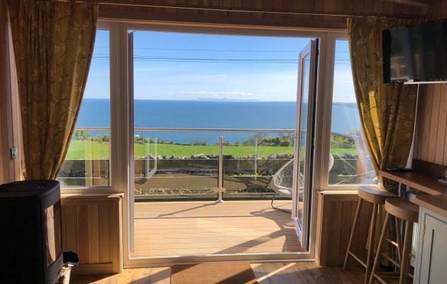 View from inside a hut