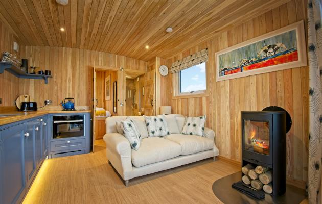 Living room with cosy stove