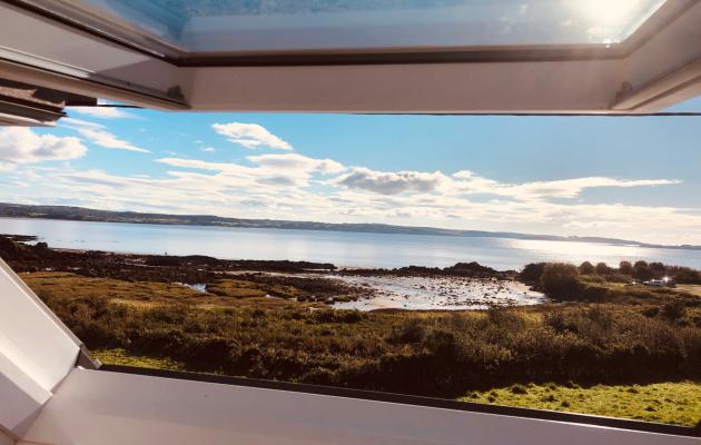 view from upstairs window at Curlew Cottage